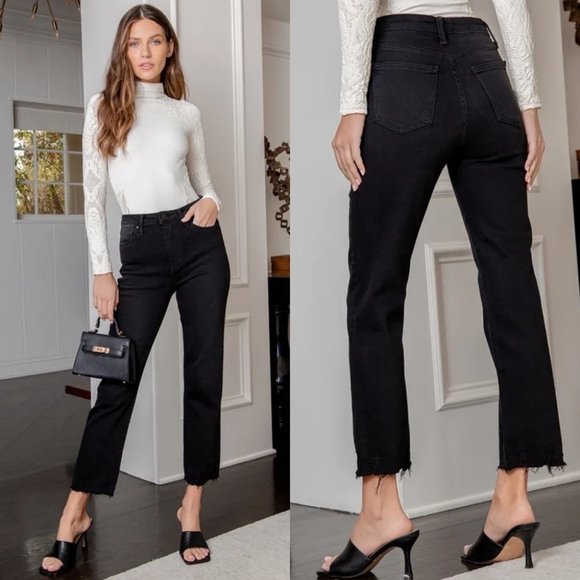 Just Black Denim - Just Black denim black  straight leg jeans 26